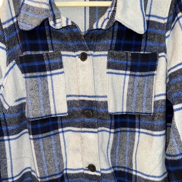 Lane Bryant Plaid Long Shacket Size 18/20 - Picture 2 of 6